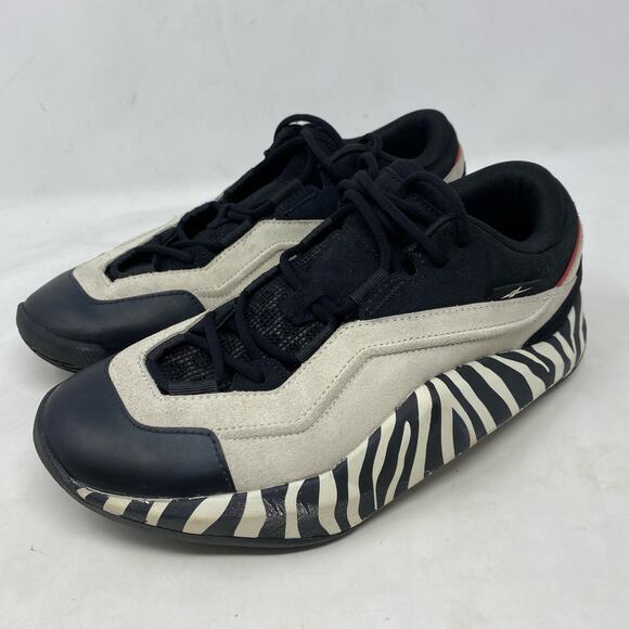 Reebok Ranger Zebra Basketball Chunky Sneakers Shoes Mens Size 11 - Picture 1 of 8